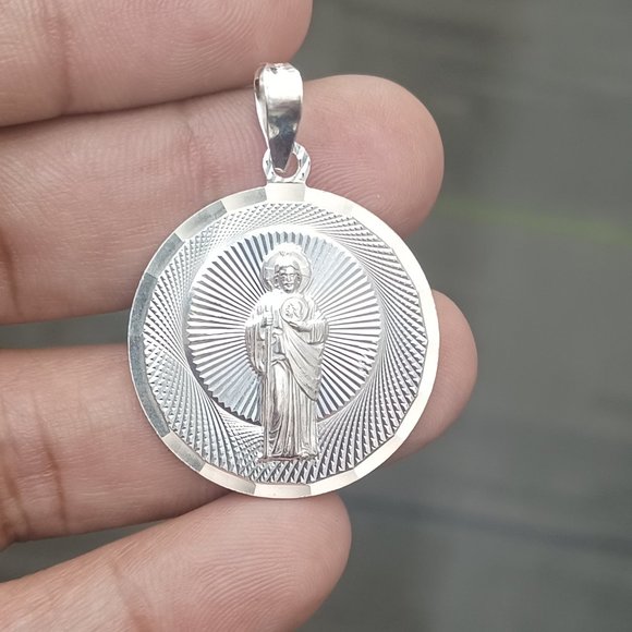 925 Sterling Silver Saint Jude Pendant